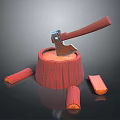 Tomahawk Axe Wooden Axe Handle Axe Mountain Axe Chopping Wood Axe Chopping Wood Axe Magic Axe 3d model