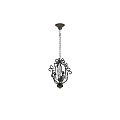 Wrought Iron Chandeliers With Curved Design And Candle Shaped Lights For Vintage Decor