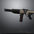 Futuristic Sci Fi Weapon With Metallic Finish Sleek Structure And Detailed Grip