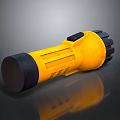 Industrial Drill Bit with Yellow and Black Cylindrical Design Toothed End and Grooved Body