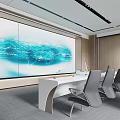 Command Room of Modern Monitoring Room 3d model