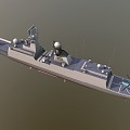 054A Frigate Missile Frigate Jiangkai Class II Frigate Air Defense Anti-ship Anti-submarine 3d model