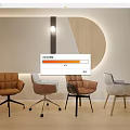 Stylish Office Chairs With Various Styles Brown White Upholstery Metal Wooden Legs Modern Office