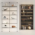 Modern Multi Tiered Shelf Unit With Lighting For Home Decor And Book 3d model