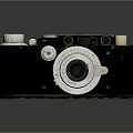 Vintage Film Camera With Metal Body And Lens As Classic Digital Collectible Equipment
