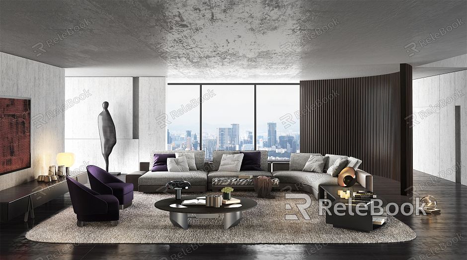 Modern Living Room Italian Milotti model