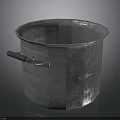 Sturdy Metal Kitchen Appliance Pot With Handle For Home Cooking Use