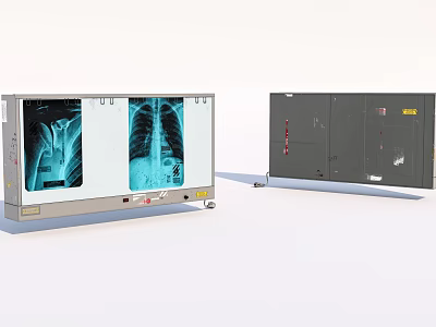 Professional Medical Equipment X-ray Film Viewer And Imaging Device Cabinet 3d model