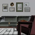Warm Mid Century Living Dining Room Interior Design With Cat Tree And Comfortable Lounge Chair