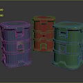Colorful Heavy Duty Storage Containers With Secure Latches And Stackable Design In Blue Red Green