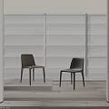 Modern Leisure Chairs Brown And Dark Gray In Bright Room With Large Windows