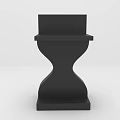 Modern Black Bar Stool With Curved Base And Sleek Contemporary Design