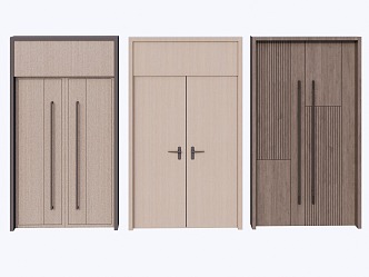 Modern double door 3d model