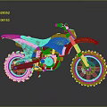 Green Off Road Motorcycle Featuring Black Seat Large Tires And Sporty Design