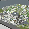 Integrated Commercial Complex Master Plan With Green Spaces Water Features And Multifunctional Buildings 3d model