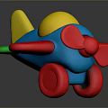 Colorful Playful Toy Spaceship For Children With Vibrant Wings And Body