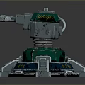Turret Turntable Railgun Sci-fi Tower Defense Game Tower Defense Sci-fi Turret Game Turret Game Battery 3d model