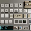 Modern Home Switch Panels With Various Sockets Controls And Decorative Styles
