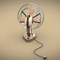 Retro Air Cooler Fan With Metal Mesh Cover Stable Base And Power Cord