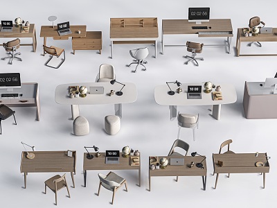 Desk and Chair Combination Study Desk and Chair Office Desk and Chair model