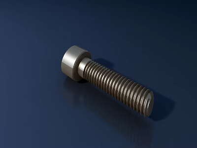 Precision Engineered Hex Head Stainless Steel Bolt Hardware Tool With Durable Construction For Industrial Use 3d model
