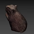 Hand Carved Wooden Beaver Sculpture With Detailed Craftsmanship And Natural Texture