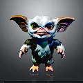 Mystical Fantasy Creature Featuring Large Ears Bright Green Eyes And Vibrant Fur In Standing Pose 3d model