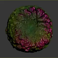 Vibrant Tropical Fruit With Green Textured Skin And Pink Protrusions On Dark Background