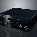 Yamaha Black Audio Amplifier With Control Knobs And Display Panel