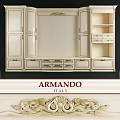 Elegant Armando Italy Dresser With Vintage Carved Design And Drawers