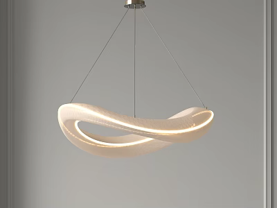 Modern Pendant Light With Unique Curved Design And LED Lighting For Contemporary Home Decor 3d model