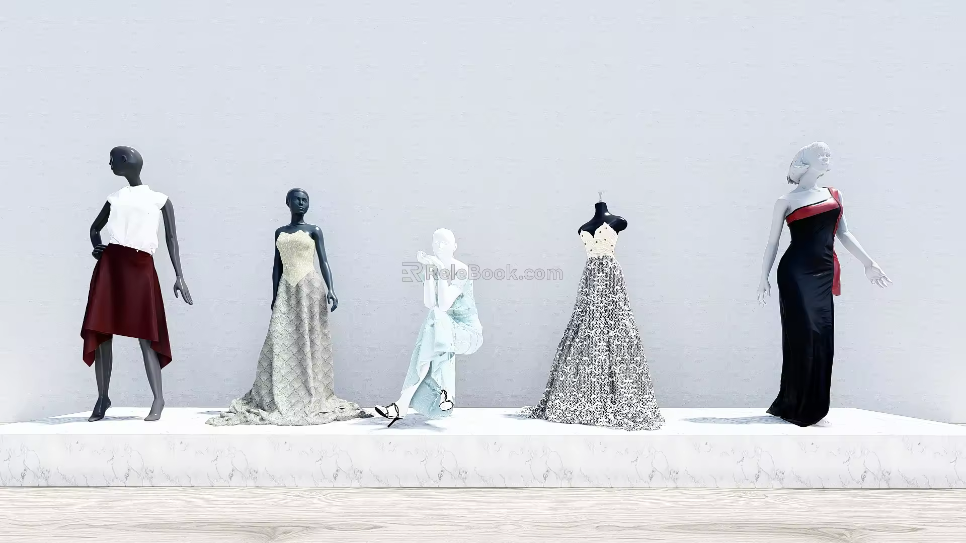Modern Model Window Model Clothing Model Clothes Model 3d model