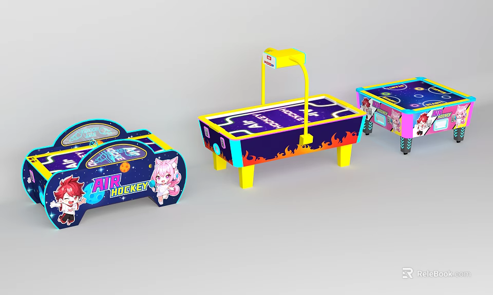 Commercial Tabletop Game Equipment With Vibrant Colors Cartoon Designs And Various Styles 3d model 