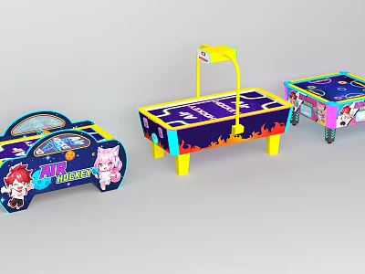 Commercial Tabletop Game Equipment With Vibrant Colors Cartoon Designs And Various Styles 3d model