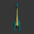 Blue Dinosaur Toy With Long Neck Yellow Belly And Spotted Back Design
