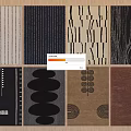 Modern Square Rugs Collection Featuring Various Patterns And Color Designs 3d model
