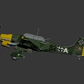 Green And Yellow Furniture Model With Black Cross Design On Its Structure
