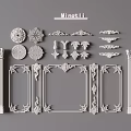 Minotti Decorative Architectural Lines With Carved Columns Ornamental Frames And Detailed Elements 3d model