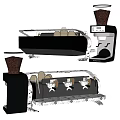 Sleek Modern Kitchen Appliances With Coffee Grinders And Stainless Steel Components