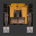 Rusty Yellow WALL E Robot With Large Eyes Mechanical Arms And Tread Tracks