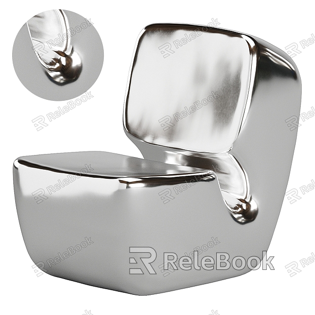 Modern metal lounge chair model