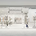 MOVOIUY Modern Clothing Store With Mannequins Clothing Displays And Bright Interior
