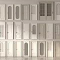 Various Hinged Door Styles With Glass Panels And Decorative Details For Home