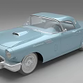 Light Blue Vintage Classic Car With Sleek Retro Design And Classic Wheels