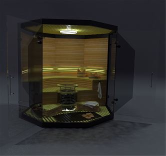 Modern Sauna Room 3d model