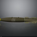 Detailed Aerospace Missile 3D Model Featuring Brown Body And Structural Parts