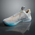 Modern Sleek Sports Shoes With Breathable Mesh Upper And Blue Transparent Sole For Daily Use