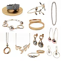 Modern Gold Multi Layered Jewelry Organizer Stand For Necklaces Earrings Bracelets Display Storage