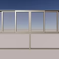 Various Sliding Window Designs With Modern Glass Panels And Metal Frames 3d model