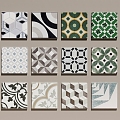 Stone mosaic floor tile mosaic floor tile tile 3d model